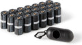 Dog Poop/Waste Bags with Dispenser and Leash Clip, Unscented, 300 Bags (20 Packs of 15 Bags)