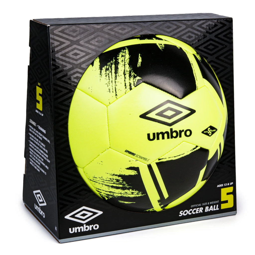 Scramble Size 5 Training Soccer Ball, Yellow and Black