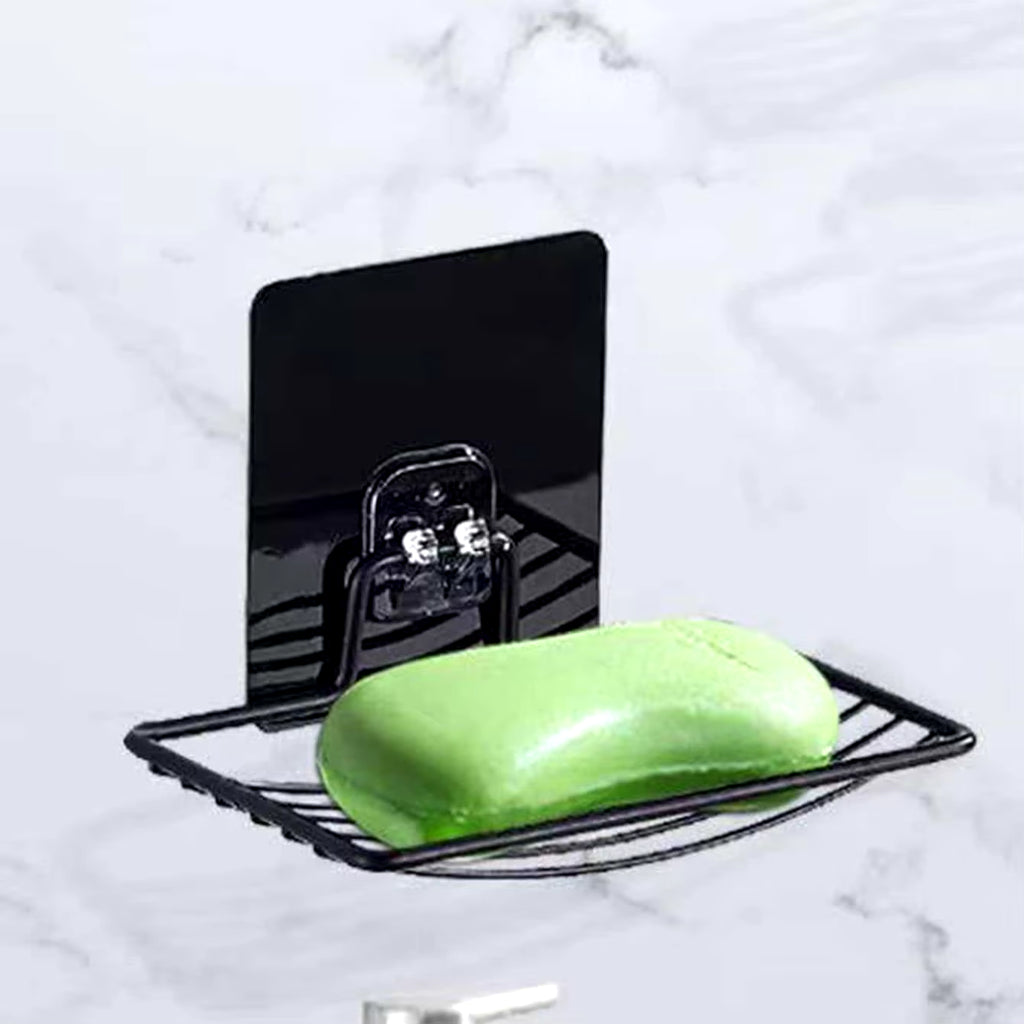 Wall-Mounted Stainless Steel Soap Rack with Drainage Shelf for Bathroom