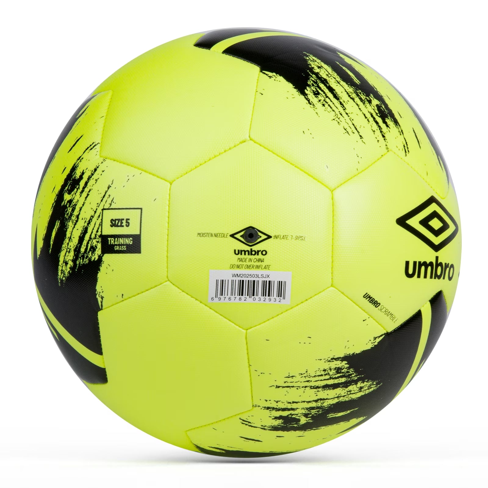Scramble Size 5 Training Soccer Ball, Yellow and Black