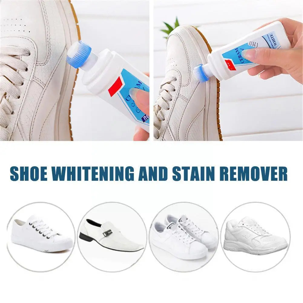 100Ml White Shoe Cleaner Shoe Brightening and Stain Cleaning Stain Free and Whitening Removal Agent White Remover Wipe Wash I6L5