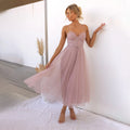Damen Elegantes Kleid Mit Spaghettiträgern | Midi