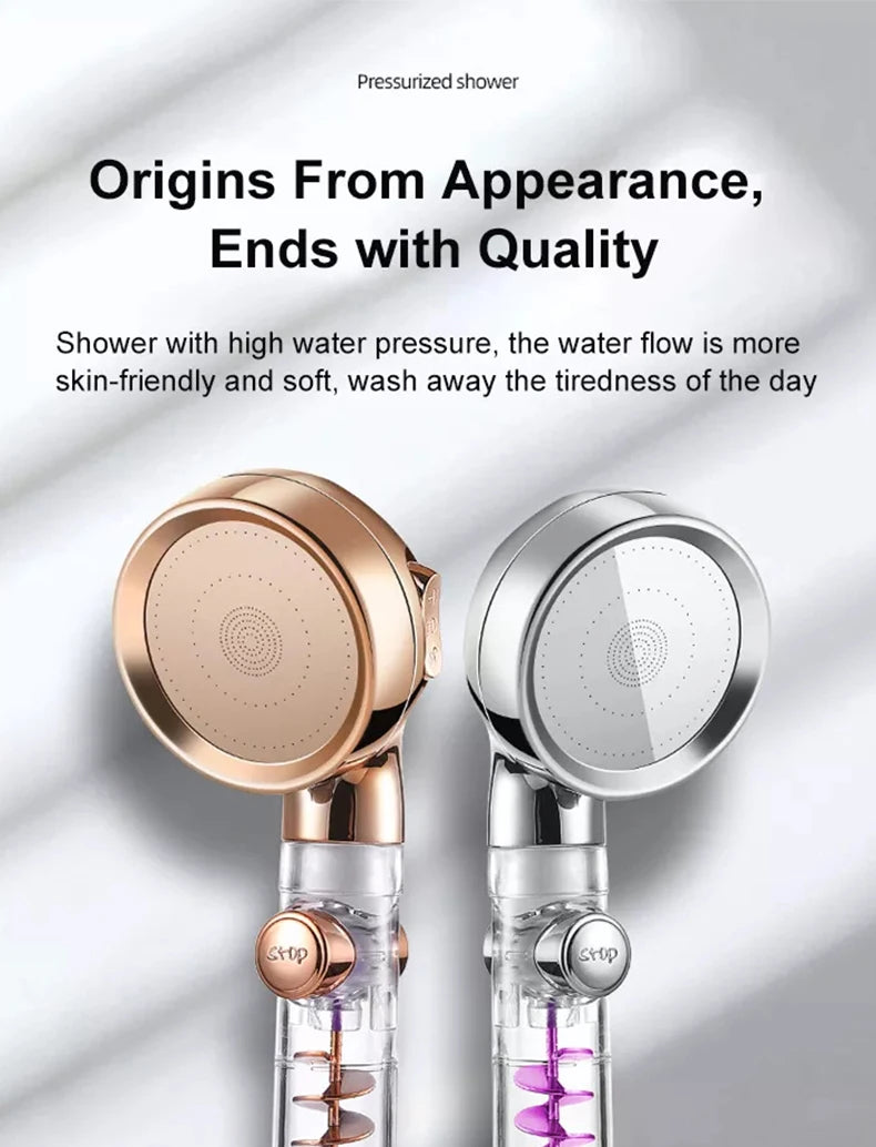 Turbocharged High Pressure Shower Head With 3 adjustable modes Rainfall Shower,Rainfall Spray For Bathroom Accessories