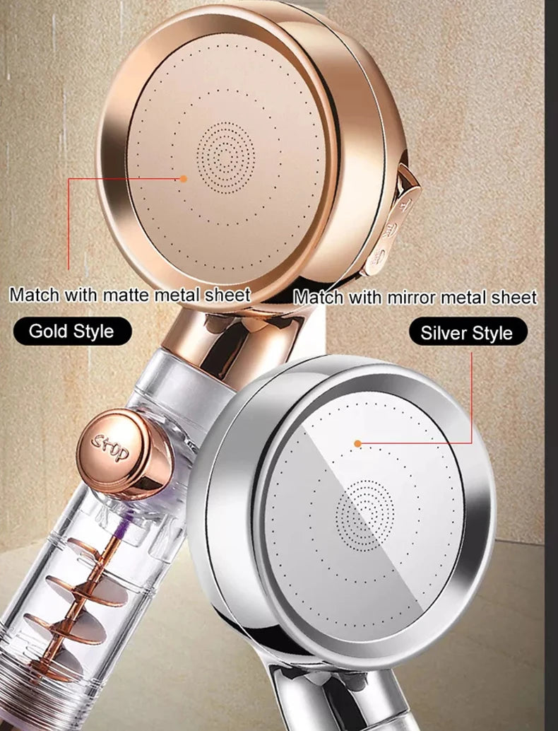 Turbocharged High Pressure Shower Head With 3 adjustable modes Rainfall Shower,Rainfall Spray For Bathroom Accessories