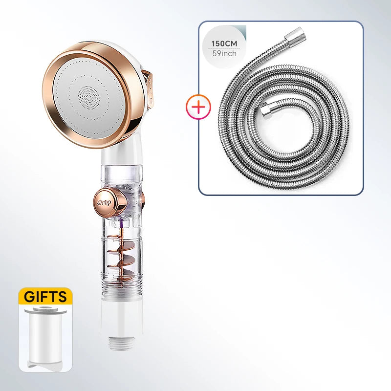 Turbocharged High Pressure Shower Head With 3 adjustable modes Rainfall Shower,Rainfall Spray For Bathroom Accessories
