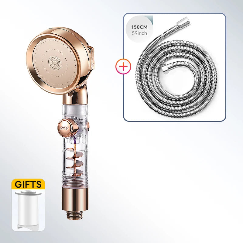 Turbocharged High Pressure Shower Head With 3 adjustable modes Rainfall Shower,Rainfall Spray For Bathroom Accessories