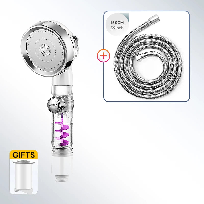 Turbocharged High Pressure Shower Head With 3 adjustable modes Rainfall Shower,Rainfall Spray For Bathroom Accessories