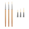 LINMANDA 3 Pcs Nails Art Liner Brushes Nails Painting Brush Nails Art Brushes Nails Art Drawing Pen Manicure Tool For Salons