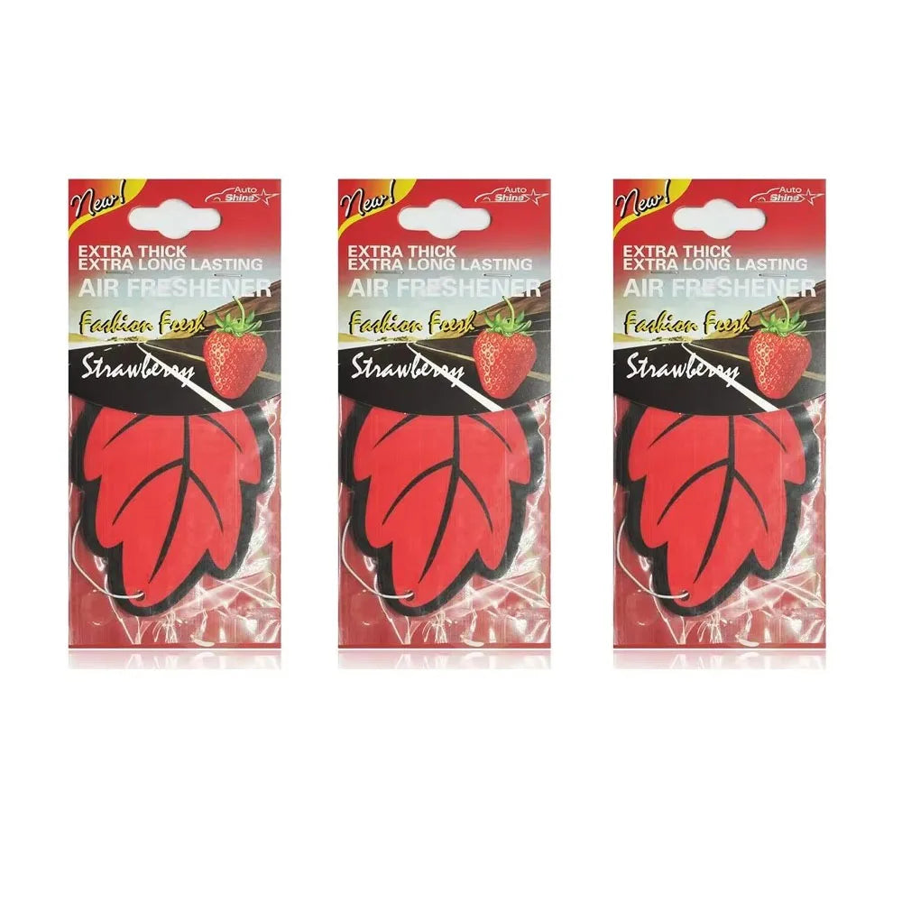 3/6/10Pcs Car Air Freshener Natural ScentedTea Paper Auto Hanging Vanilla Perfume Fragrance Leaf Shape Car Accessories Indoor