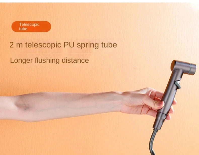 Toilet cleaning gun set one inlet and two outlet angle valve booster gun bathroom accessories faucet extender
