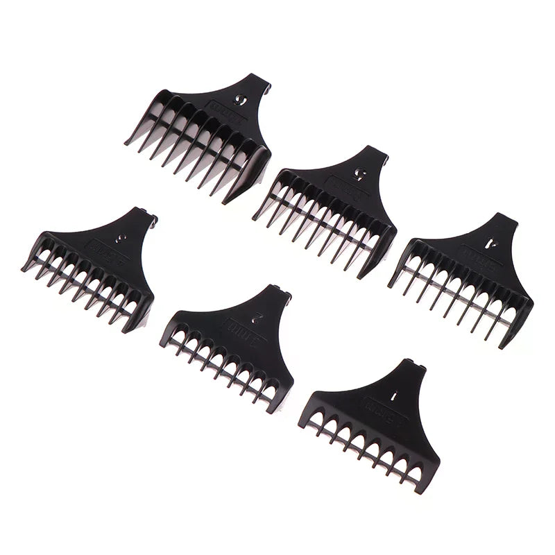 6Pcs/set Professional Hair Trimmer Limit Comb Universal Guards For T9 1.5/3/4.5/6/9/12 Mm Hairdresser Hair Cutting Guide Barber