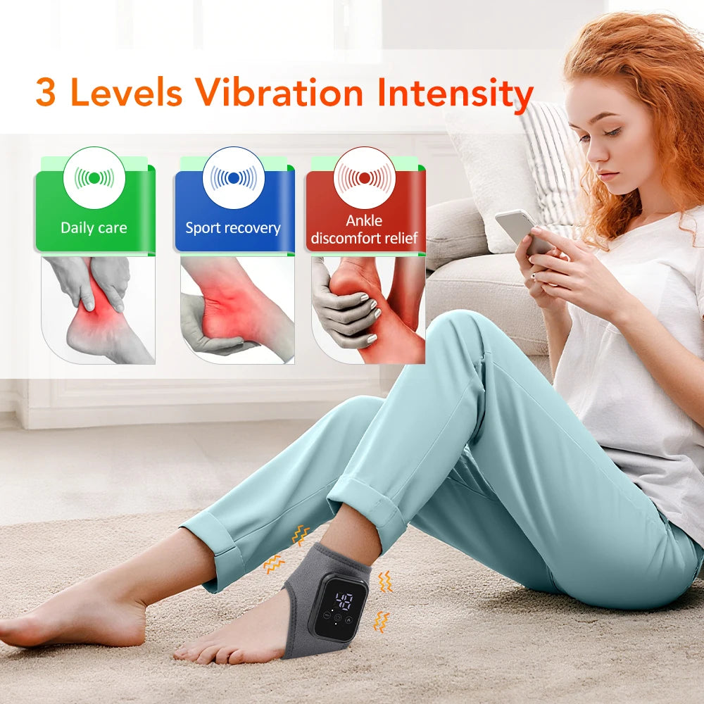 Wireless Neck Heating Pad Electric Vibration Massage Heated Neck Wrap for Neck & Shoulder Rechargeable Neck Warmer Portable