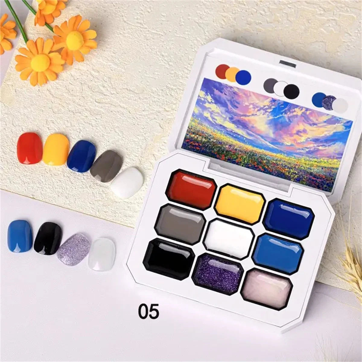 1pc Solid Gel Patting Nail Art Painting Gel Maillard Green Brown Nail Polish Gel Nail French Style Creation Halloween INS Y2K