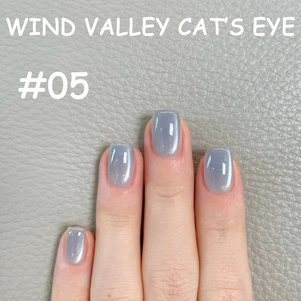 MN 2026 Valley of Wind Cat Eye Gel Nail Polish Icy Blue Pink Tone with Glass Beads Satin Porcelain White Fine Magnetic Powder