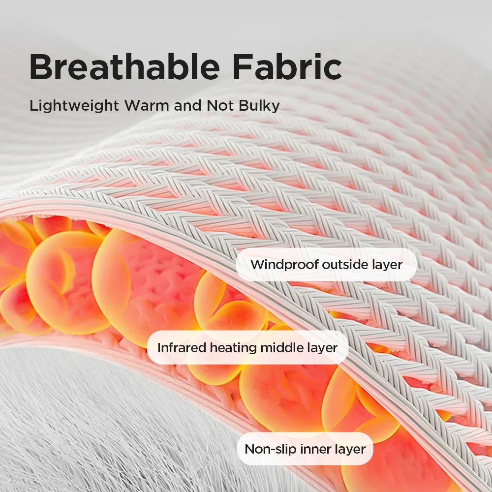 Wireless Neck Heating Pad Electric Vibration Massage Heated Neck Wrap for Neck & Shoulder Rechargeable Neck Warmer Portable