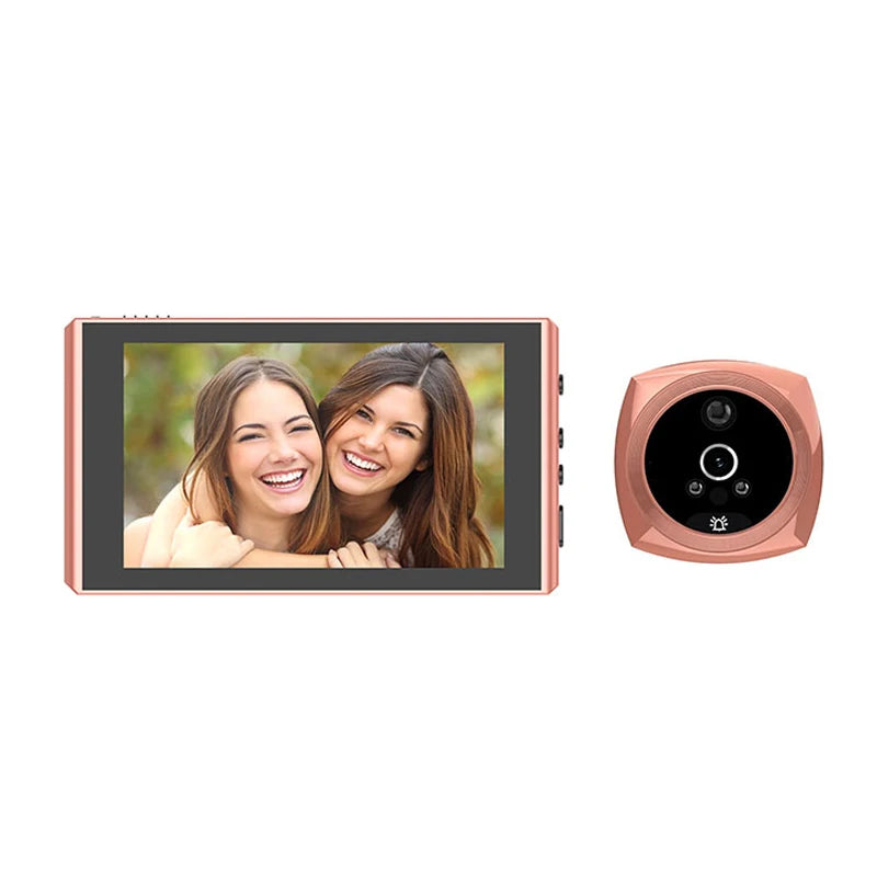 4.5 Inch Intelligent Video Doorbell Digital Peephole Door Viewer Camera with 145 Degree Angle PIR Night Vision Motion Detection