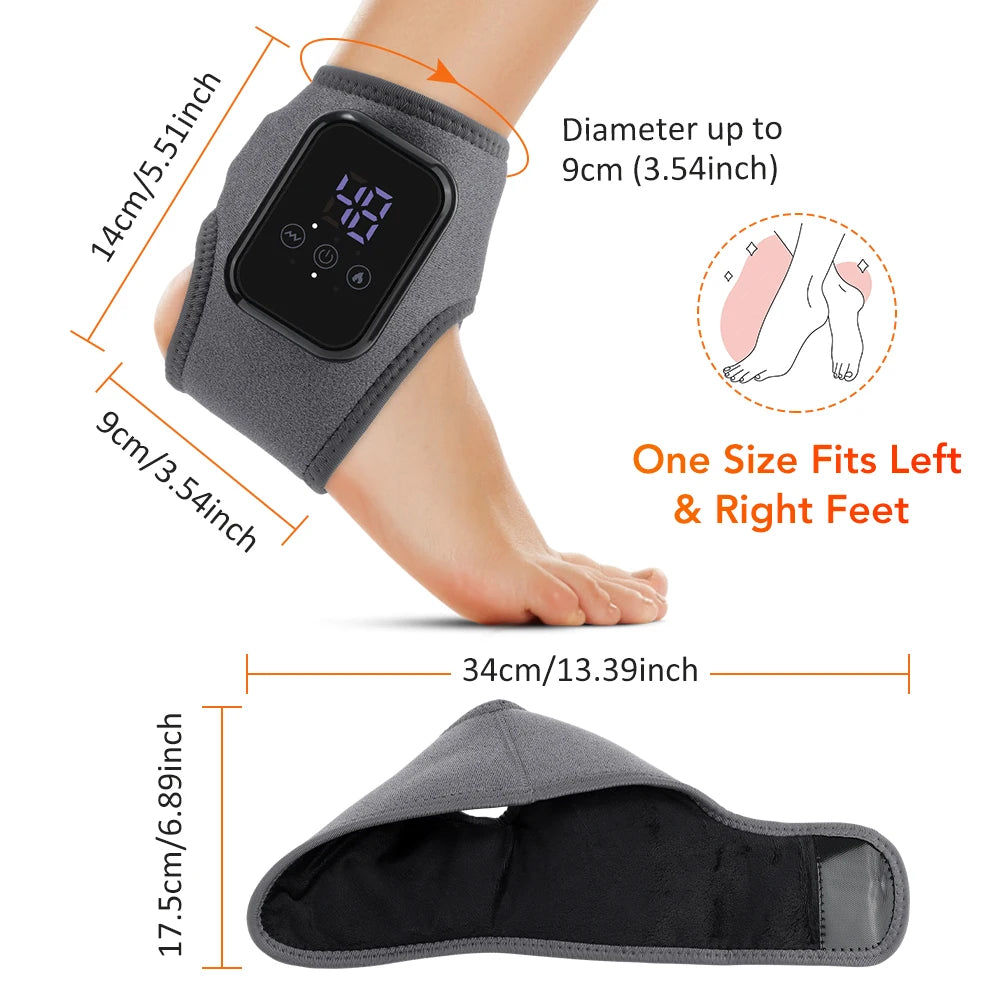Wireless Neck Heating Pad Electric Vibration Massage Heated Neck Wrap for Neck & Shoulder Rechargeable Neck Warmer Portable