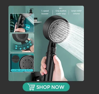 Turbocharged High Pressure Shower Head With 3 adjustable modes Rainfall Shower,Rainfall Spray For Bathroom Accessories