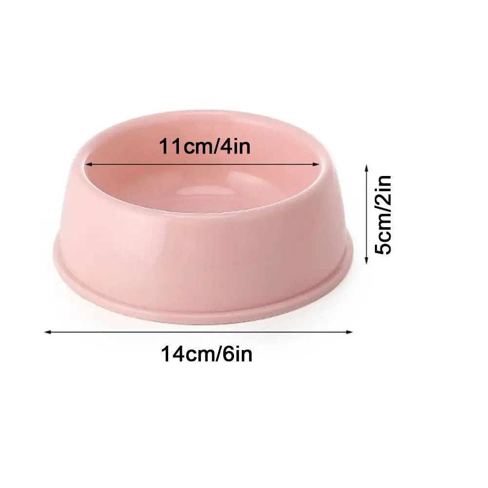 Pet Supplies Candy Colored Plastic Dog Bowl Cat Bowl Pet Cat Tableware Single Small