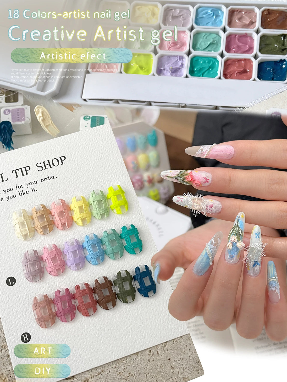 MORDDA 18-Colors Solid Gel Nail Gel Semi Permanent Nail Art Soaking UV LED Gel Christmas Manicure Gift Nail Salon DIY Manicure