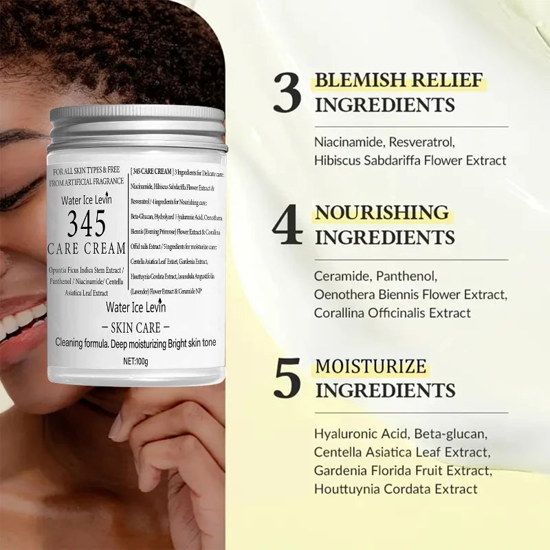 345 Series Skincare Products Eye Cream & Serum & Face Cream Set Effective Lifting Hydrates And Moisturizes, Repairs Dark Circles