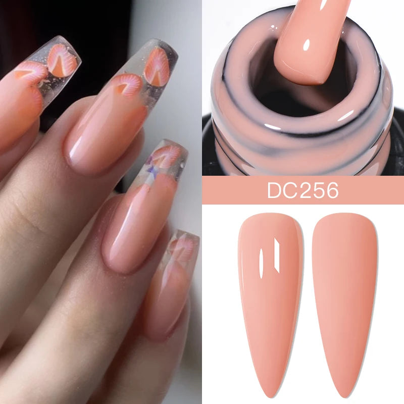 Mtssii 7ml Nude Rubber Base Gel Jelly Pink Transparent Color Gel Nail Polish Nail 2 In 1 Function Art Gel Varnish Soak Off Nails