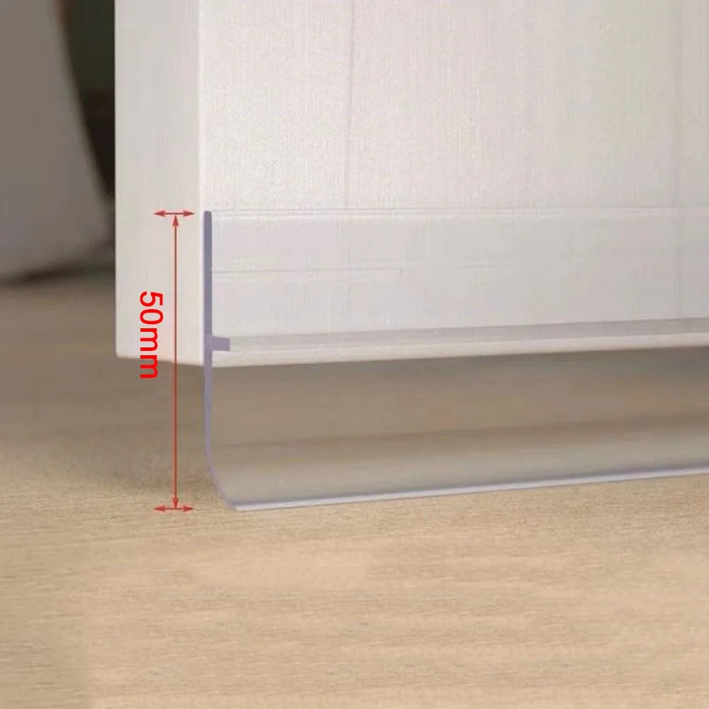 PVC Door Bottom Seal Strip Under Door Weatherstrip Sealing Strips Draft Stopper Door Seal Anti-Cold Gap Blocker Windproof