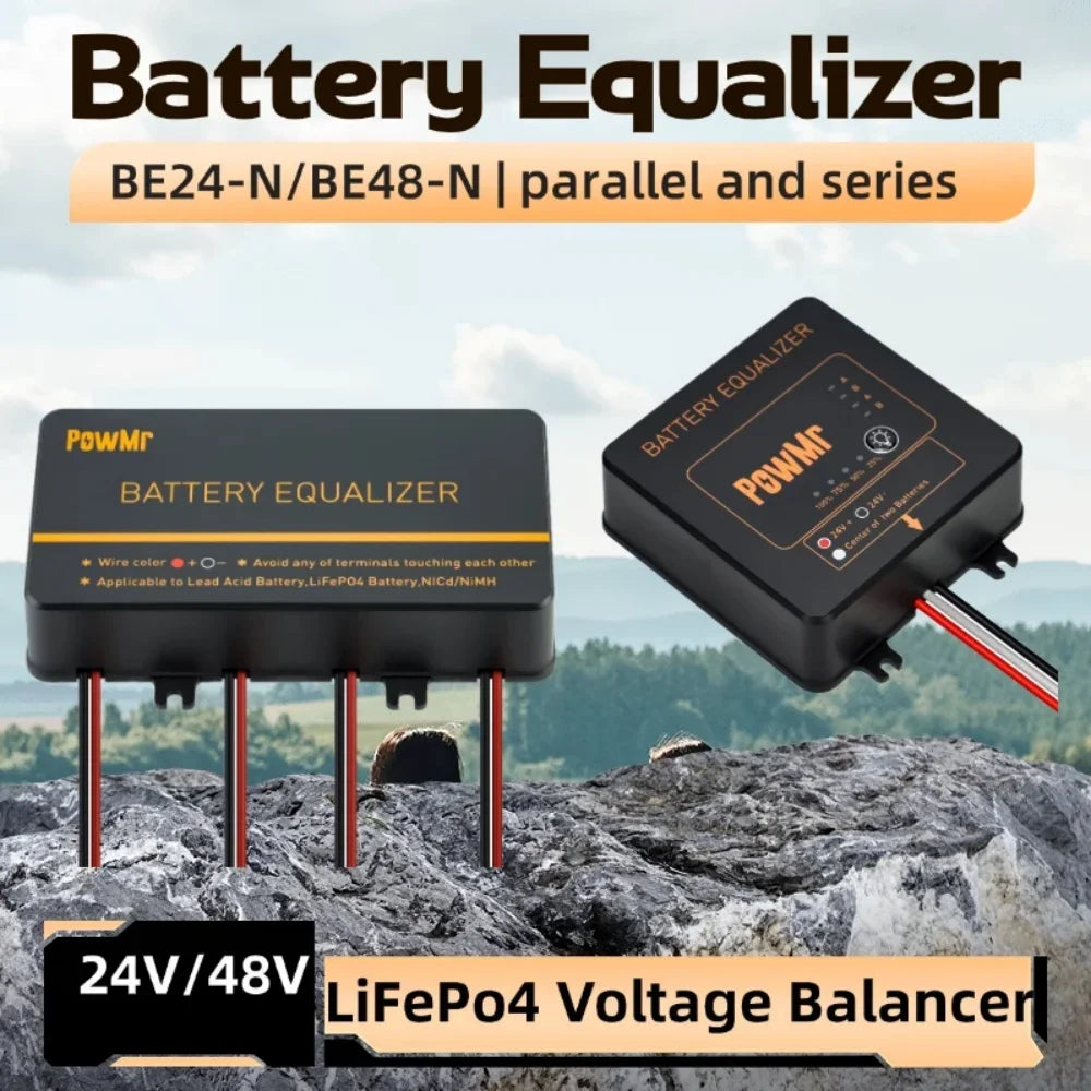 PowMr 24V48V Battery Balancer Voltage Equalizer for Lithium Iron Phosphate Battery Power Balances Voltage to Extend Battery Life