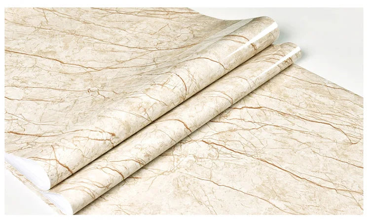 60cm Kitchen oil sticker self-adhesive marble pattern waterproof cabinet stove countertop wallpaper desktop bathroom renovation