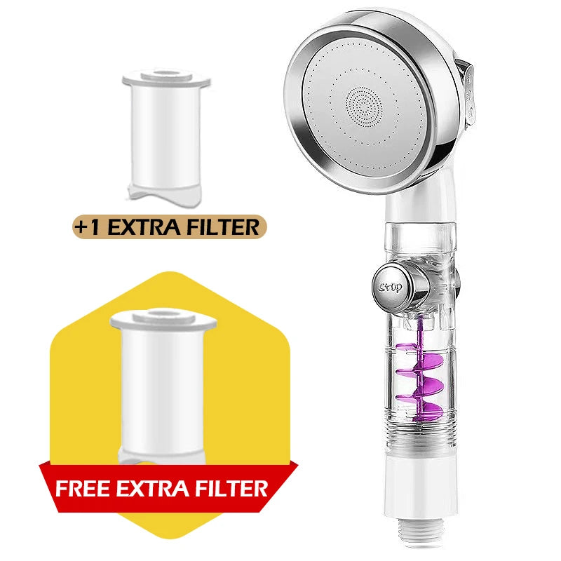 Turbocharged High Pressure Shower Head With 3 adjustable modes Rainfall Shower,Rainfall Spray For Bathroom Accessories