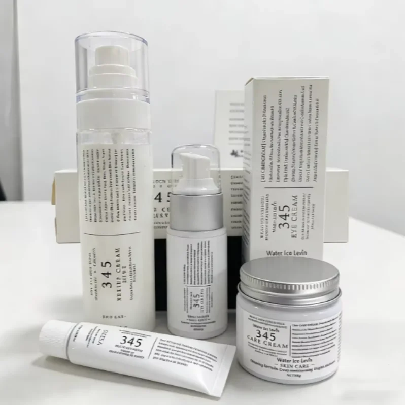 345 Series Skincare Products Eye Cream & Serum & Face Cream Set Effective Lifting Hydrates And Moisturizes, Repairs Dark Circles