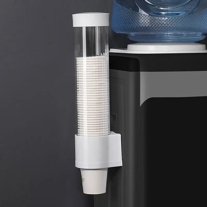 Disposable Cup Extractor Wall Mounting Disposable Paper Cup Dispenser Plastic Cup Holder Dispenser Automatically Drops Cup