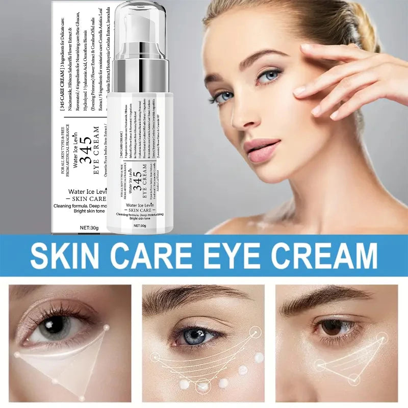 345 Series Skincare Products Eye Cream & Serum & Face Cream Set Effective Lifting Hydrates And Moisturizes, Repairs Dark Circles
