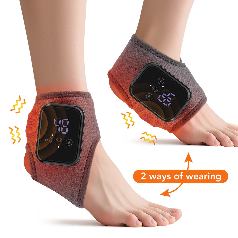 Wireless Neck Heating Pad Electric Vibration Massage Heated Neck Wrap for Neck & Shoulder Rechargeable Neck Warmer Portable