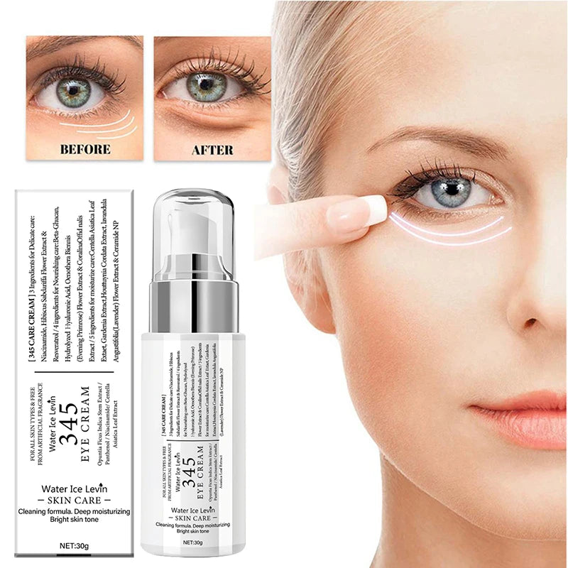 345 Series Skincare Products Eye Cream & Serum & Face Cream Set Effective Lifting Hydrates And Moisturizes, Repairs Dark Circles