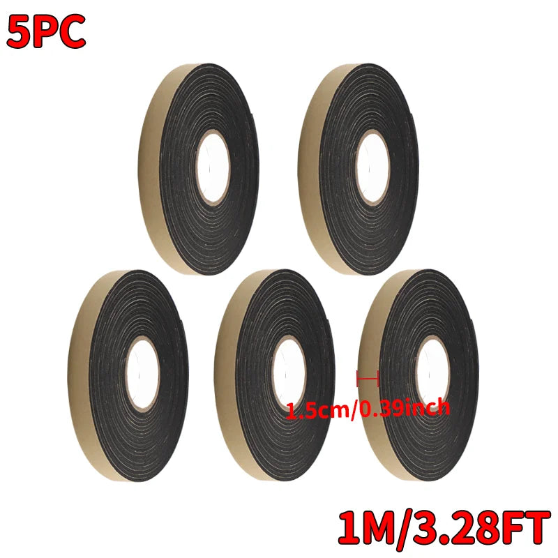 Black Soundproof Foam Tape for Single-Sided Sound Insulation, Shock Absorption and Door and Window Joint Filling