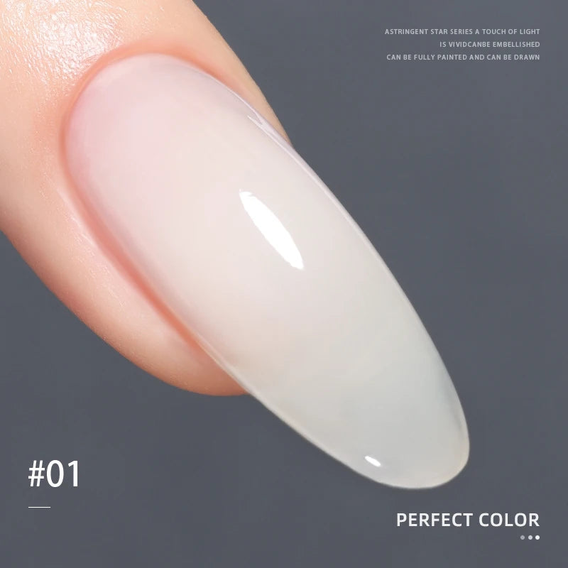 PERFECT COLOR  4-in-1 Builder Nail Gel,20g 12 Colors Rubber Base Gel Polish,Extension for DIY Salon Girls Home,Nail Art Brushes