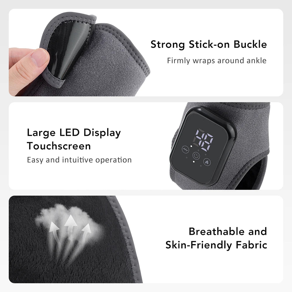 Wireless Neck Heating Pad Electric Vibration Massage Heated Neck Wrap for Neck & Shoulder Rechargeable Neck Warmer Portable