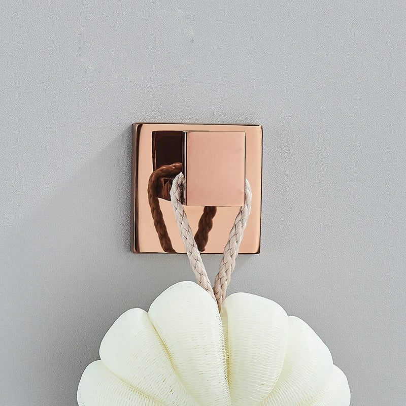 Rose Golden Accessories Set Wall-mounted Stainless Steel Clothes Hook Toilet Paper Holder Towel Bar Bathroom Hardware