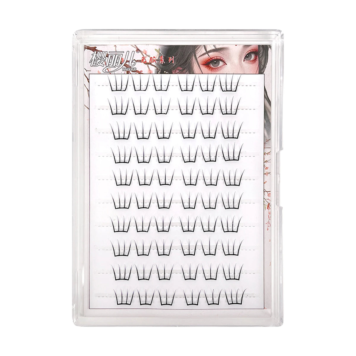 DIY U shaped Resuable Lashes Spiky Cluster Eyelash Extensions For Korean Kpop Girl Eye Makeup Tool 10 Rows