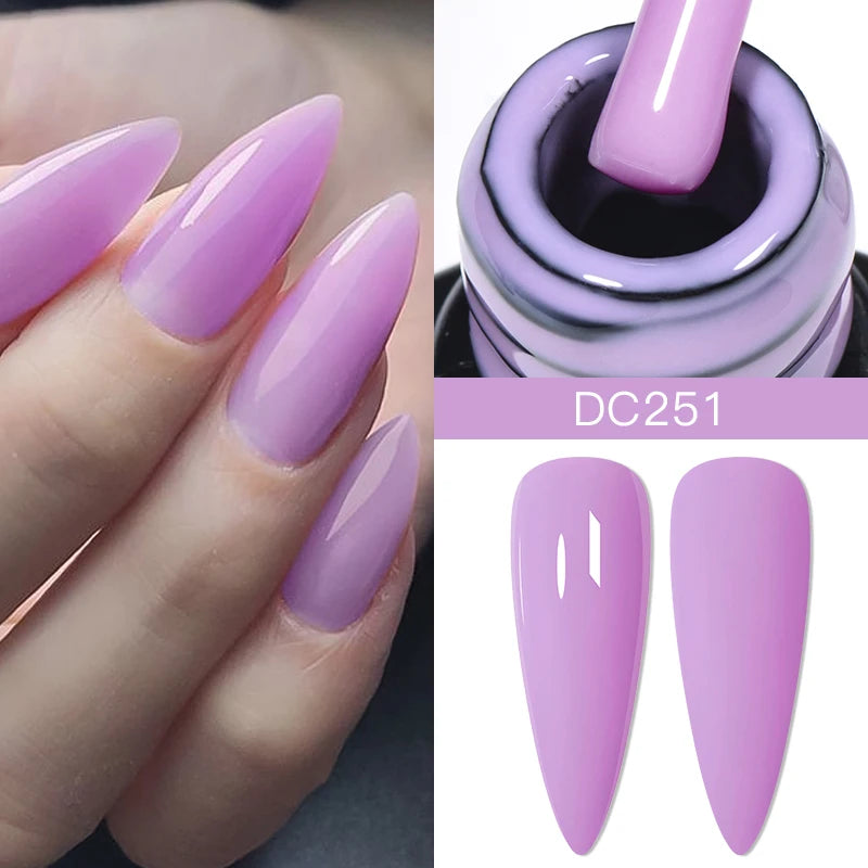 Mtssii 7ml Nude Rubber Base Gel Jelly Pink Transparent Color Gel Nail Polish Nail 2 In 1 Function Art Gel Varnish Soak Off Nails
