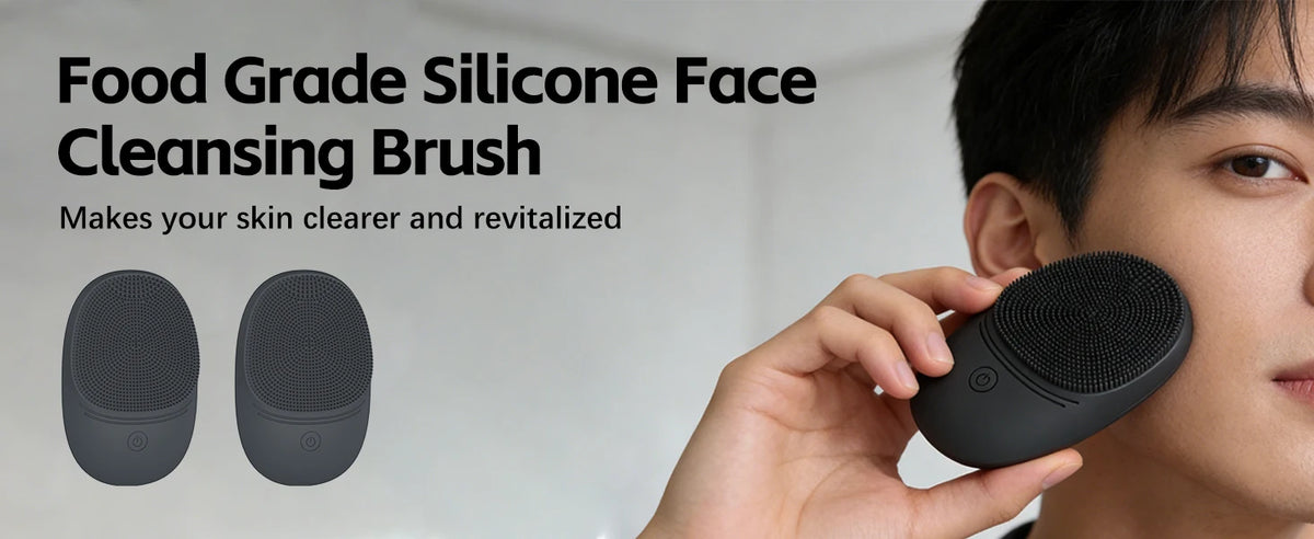 Electric Soft Silicone Facial Cleansing Brush, Cleaning Brush, Sonic Vibration to Remove Makeup, Deep Cleaning.