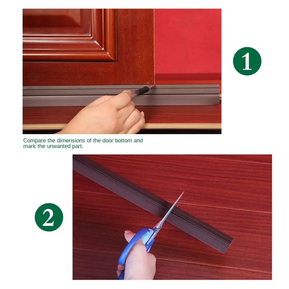 PVC Door Bottom Seal Strip Under Door Weatherstrip Sealing Strips Draft Stopper Door Seal Anti-Cold Gap Blocker Windproof