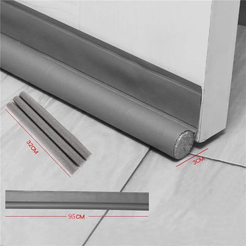 Adjustable Door Bottom Seal Strip Weather Strip Under Door Draft Stopper Thicker Anti-Cold Gap Blocker Sealing Weather Strip