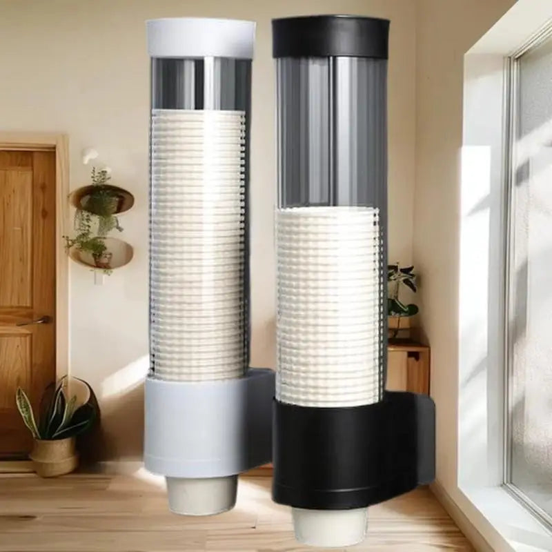 Disposable Cup Extractor Wall Mounting Disposable Paper Cup Dispenser Plastic Cup Holder Dispenser Automatically Drops Cup