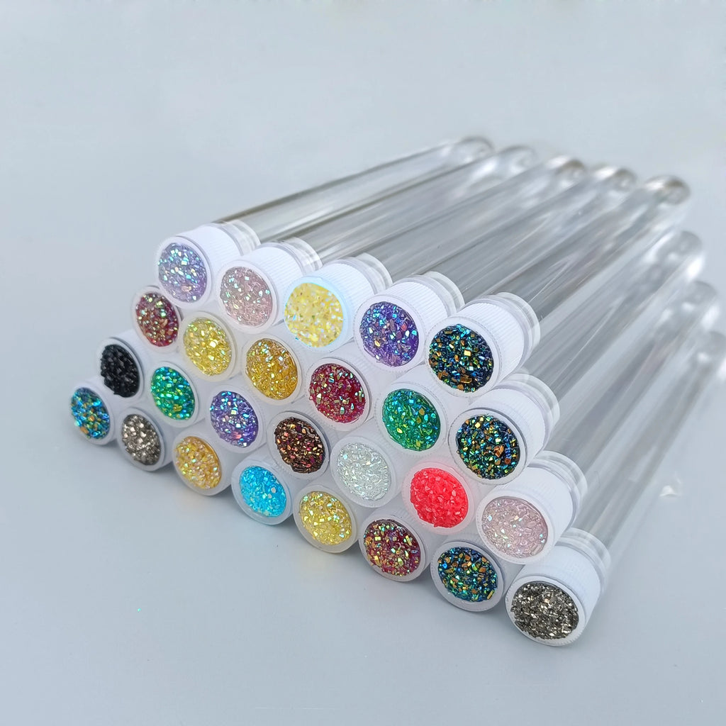 50Pc Reusable Eyebrow Brush Tube Eyelash Brush Eyebrow Brush Replaceable Dust-proof Sparkling Diamond Makeup Brush