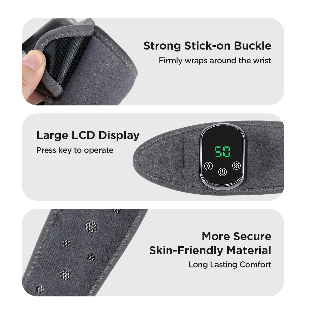 Wireless Neck Heating Pad Electric Vibration Massage Heated Neck Wrap for Neck & Shoulder Rechargeable Neck Warmer Portable