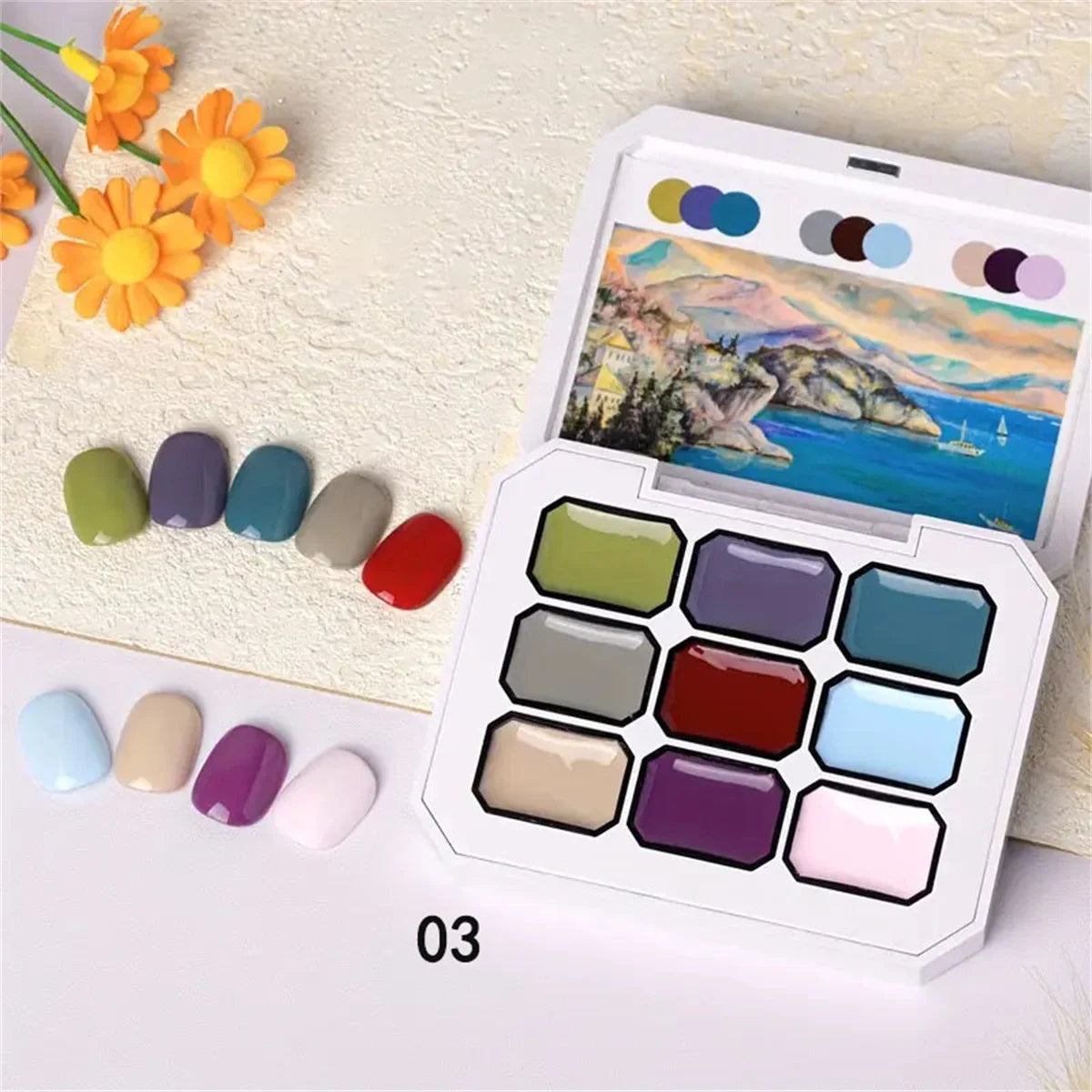 1pc Solid Gel Patting Nail Art Painting Gel Maillard Green Brown Nail Polish Gel Nail French Style Creation Halloween INS Y2K