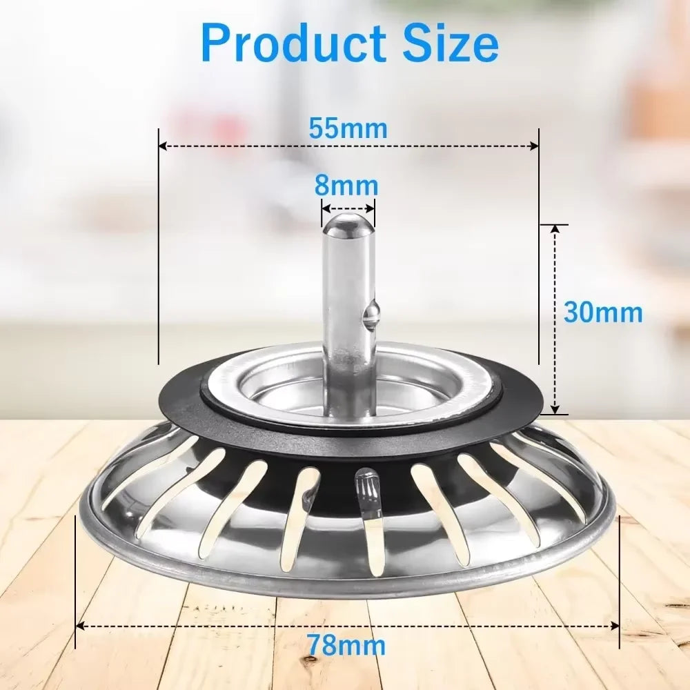 78/79/82/84mm Kitchen Sink Filter Hole Bathtub Hair Catcher Stopper Bathroom Sewer Drain Strainer Basin Sink Waste Filter Tool