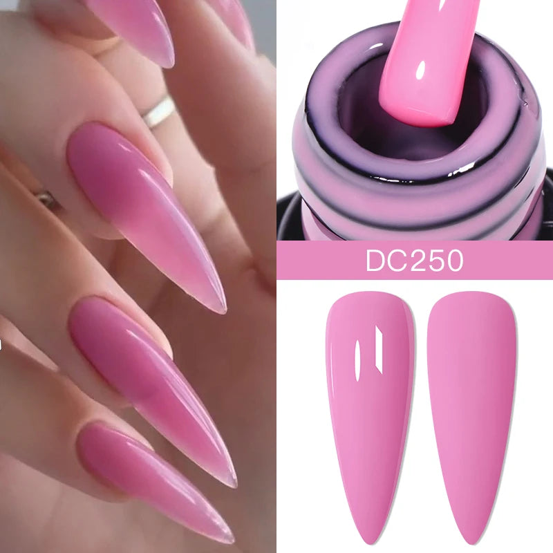 Mtssii 7ml Nude Rubber Base Gel Jelly Pink Transparent Color Gel Nail Polish Nail 2 In 1 Function Art Gel Varnish Soak Off Nails